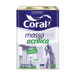 Massa Acrílica 25Kg - CORAL - Rede Construir Milmart