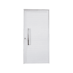 Porta Alumínio Social Lambril Branca 210X80 - ESQU... - Rede Construir Milmart