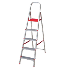 Escada Alumínio 5 Degraus Doméstica - Rede Construir Milmart