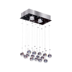 Plafon Crystal Ball 2 Lamp GU10 30x16x50 - Rede Construir Milmart