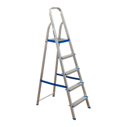 Escada Alumínio 5 Degraus Domestica - Rede Construir Milmart