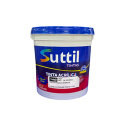 Tinta Acrílica Interna Fosco 16L BALDE - SUTTIL - Rede Construir Milmart