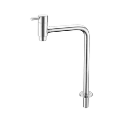 Torneira Lavatório Inox AA08 Cano Alto Bancada - D... - Rede Construir Milmart