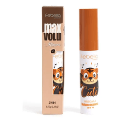 MÁSCARA MARROM PARA CÍLIOS MAX VOLU 24H FEBELLA - ... - MIL OPÇÕES MAQUIAGEM