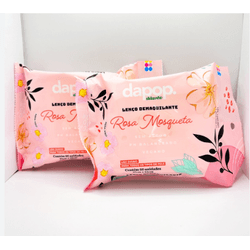 LENÇO DEMAQUILANTE ROSA MOSQUETA DAPOP - 0449 - MIL OPÇÕES MAQUIAGEM
