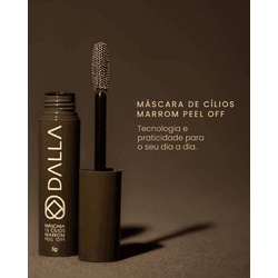 Máscara de Cílios Marrom Peel Off - Dalla original... - MISS FLÓRIDA MAQUIAGENS