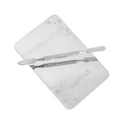 Placa E Espátula Aço Inox Para Maquiagem Macrilan ... - MISS FLÓRIDA MAQUIAGENS