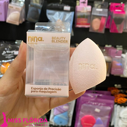 Esponja para base Rosa Nina MakeUp - MISS FLÓRIDA MAQUIAGENS