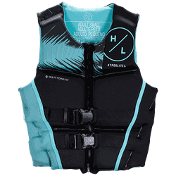  Colete Feminino Hyperlite Ambition Preto/Turquesa... - MOBE WAKE