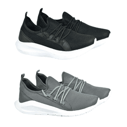 Kit 2 Tênis Masculino Casual X-Run - Preto e Cinza... - Moscardini Shoes