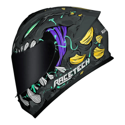 Capacete Race Tech Hit Lizard - Titanium - Moto One