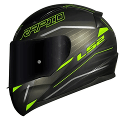 Capacete Ls2 Ff353 Rapid Rokku - Preto Fosco/amare... - Moto One