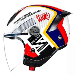 Capacete Norisk Neo Vizion - Branco Azul - Moto One
