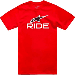 Camiseta Alpinestars Ride 4.0 - Vermelho Branco Pr... - Moto One