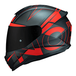 Capacete Norisk Ff802 Razor Axial - Preto Vermelho - Moto One
