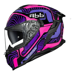 Capacete Norisk Strada Ii Fusion - Roxo/preto/rosa - Moto One