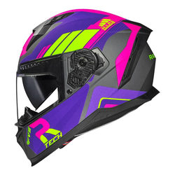 Capacete Race Tech Volt Track - Titanium Roxo. - Moto One
