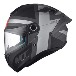 Capacete Mt Targo s Britain C2 - Cinza - Moto One