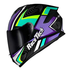 Capacete Race Tech Hit Draw - Preto/roxo - Moto One