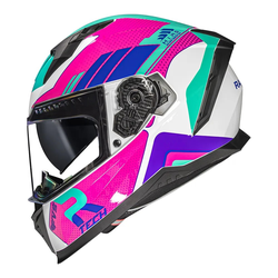 Capacete Race Tech Volt Track - Branco Rosa. - Moto One