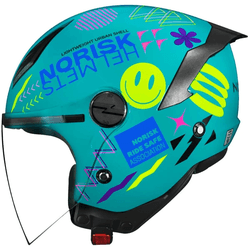 Capacete Norisk Neo Buddy - Azul Amarelo - Moto One