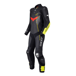 Macacão Texx Pista - 1 Peça - Preto/amarelo/vermel... - Moto One