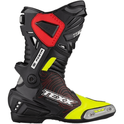 Bota Texx Pista - Preto Vermelho Amarelo - Moto One