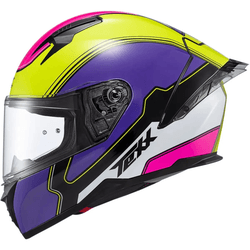 Capacete Texx Raptor Hornet - Verde/roxo/branco/ro... - Moto One