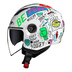 Capacete Norisk Orion Sv Free - Branco/laranja - Moto One