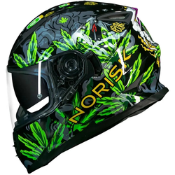Capacete Norisk Ff302 Magic Seeds - Verde - Moto One