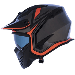 Capacete Norisk Darth Outline - Titanium Laranja - Moto One