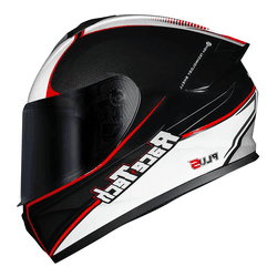 Capacete Race Tech Hit Plus - Preto Branco. - Moto One