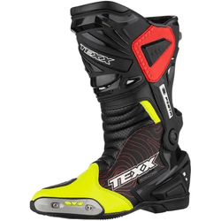 Bota Texx Pista - Preto/vermelho/amarelo - Moto One