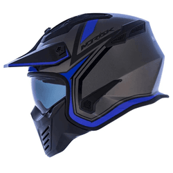 Capacete Norisk Darth Outline - Titanium Azul - Moto One