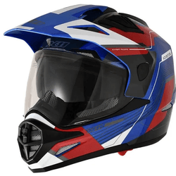 Capacete X11 Crossover Adv - Azul Vermelho Branco - Moto One