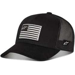 Boné Alpinestars Flag Snapback - Preto - Moto One