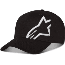 Boné Alpinestars Corp Snap 2 - Preto e Branco - Sn... - Moto One
