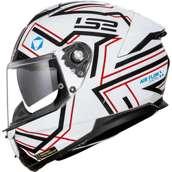 Capacete Ls2 Ff808 Stream Ii Maze - Branco Preto - Moto One