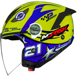 Capacete Norisk Neo Galaxy - Amarelo Azul - Moto One