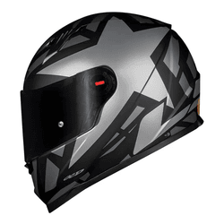 Capacete Ls2 Ff358 Starwar - Preto Prata. - Moto One