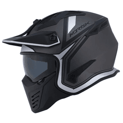 Capacete Norisk Darth Outline - Titanium Prata - Moto One