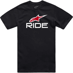 Camiseta Alpinestars Ride 4.0 - Preto Branco Verme... - Moto One