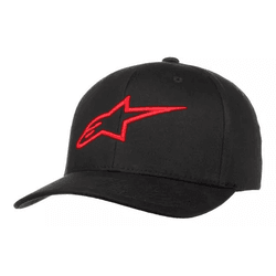Boné Alpinestars Ageless Curve Ag - Preto vermelho - Moto One