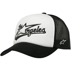 Boné Alpinestars Los Angeles Trucker - Branco Pret... - Moto One