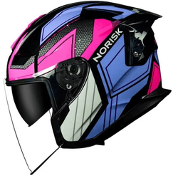 Capacete Norisk Downtown Provenza - Preto Rosa - Moto One