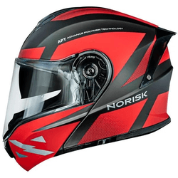 Capacete Norisk Motion Defender - Titanium Vermelh - Moto One