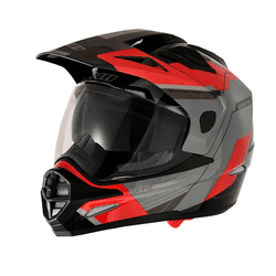 Capacete X11 Crossover Adv - Cinza Vermelho - Moto One
