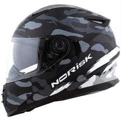 Capacete Norisk Ff302 Destroyer - Preto Branco - Moto One