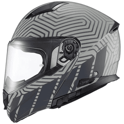 Capacete Texx Kratos Cyber - Cinza Fosco - Moto One