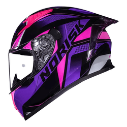 Capacete Norisk Flow Pulse - Roxo/rosa - Moto One